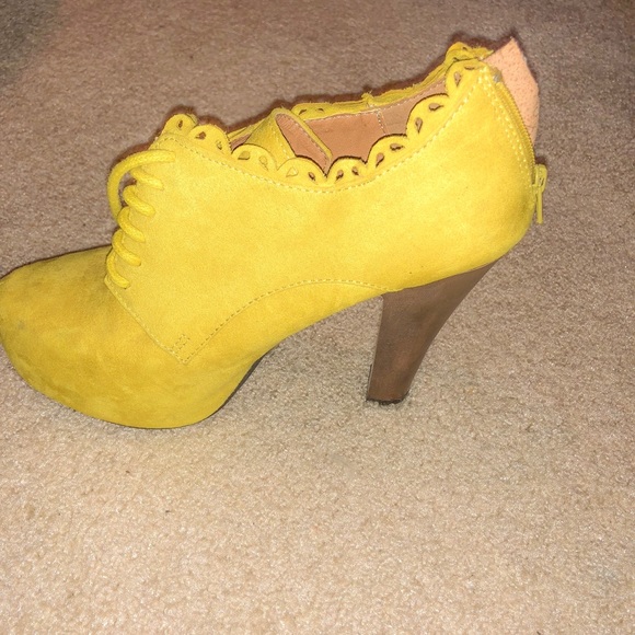 yellow vintage shoes